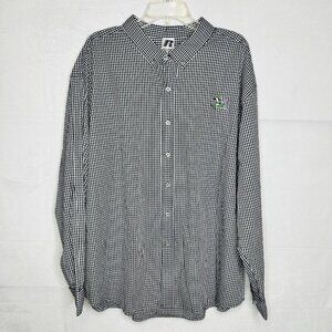 Russell Athletics NCAA Notre Dame Fighting Irish Checkered Button- Down Sz 2XL